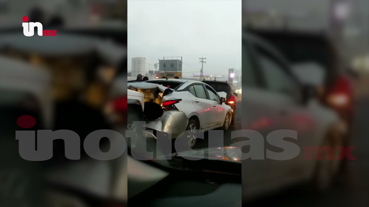 Densa niebla causa fuerte carambola en Matamoros