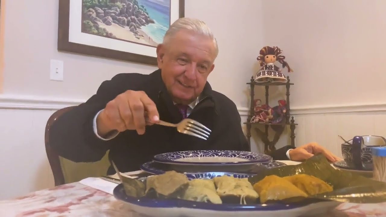 Tras cateterismo le entra AMLO a los tamales
