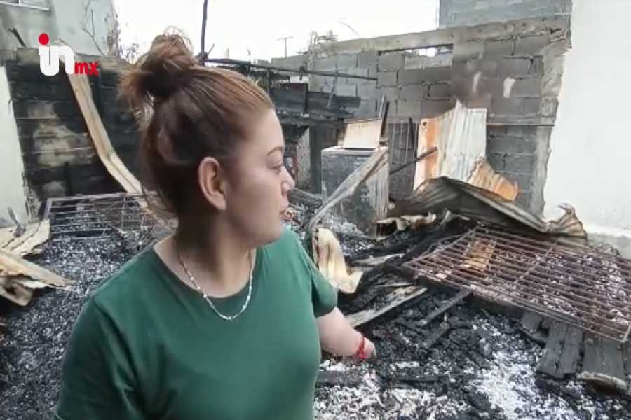 Pierde su casa en incendio esta madrugada