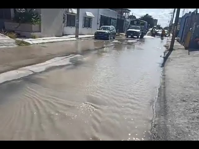 Se tiran miles de litros de agua por fuga en Matamoros