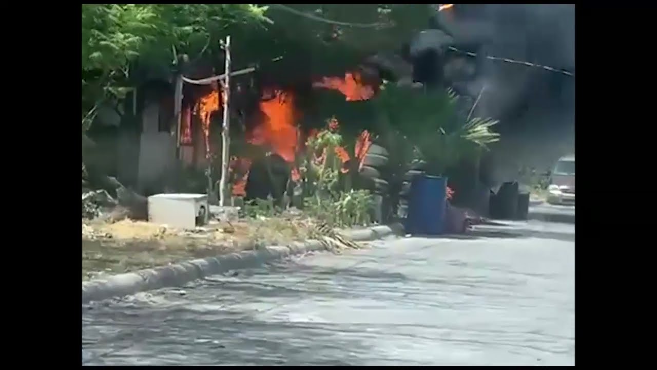 Moviliza quema de llantas a unidades de emergencia