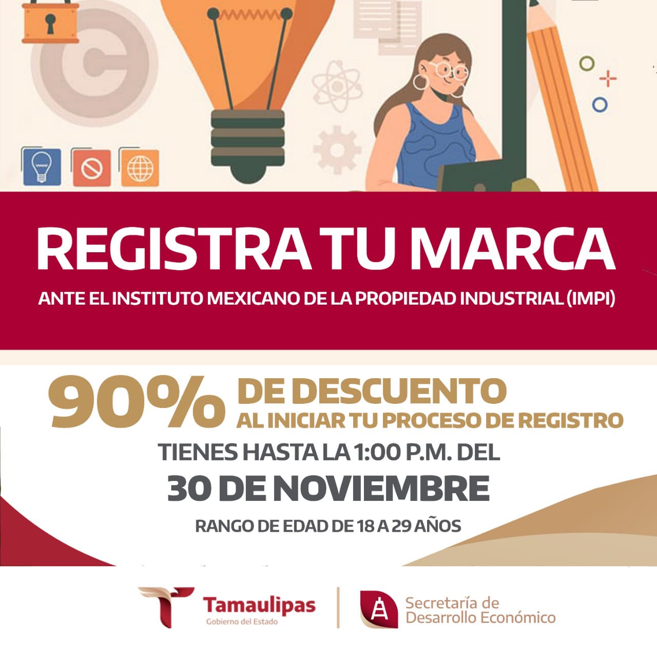 Amplían plazo para participar en la campaña “Registra tu Marca” ante el IMPI