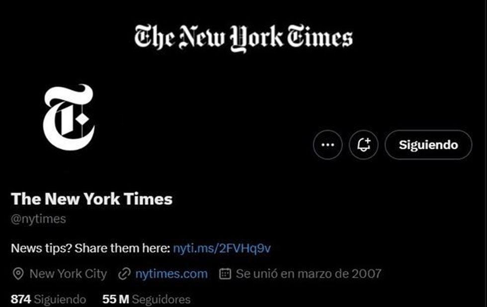 Retira Twitter verificación de cuenta al New York Times