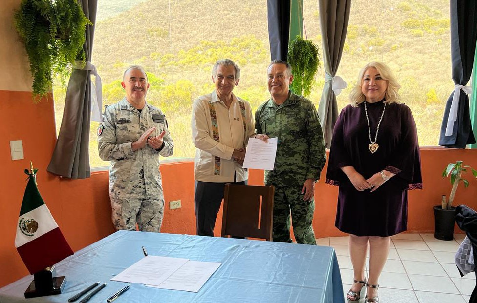 Firma Gobernador convenio con Fuerzas Armadas para fortalecer la seguridad