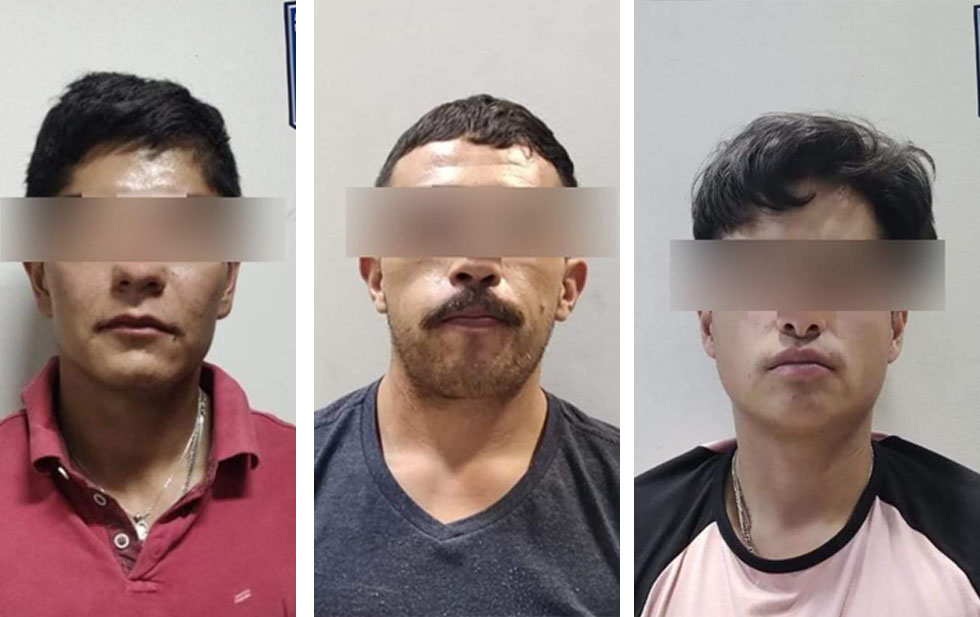 Detienen a tres con explosivos, droga y arma de fuego