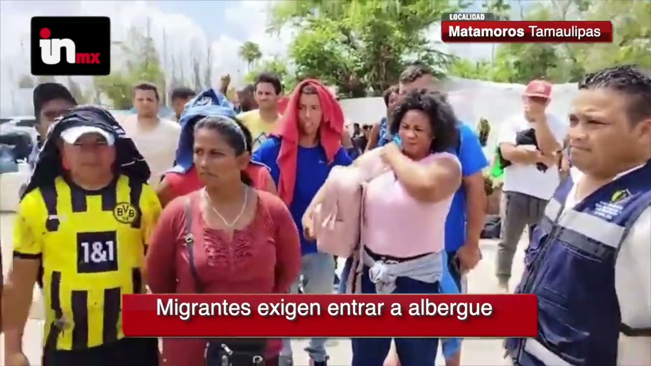 MIGRANTES EXIGEN UN ESPACIO EN LOS ALBERGUES