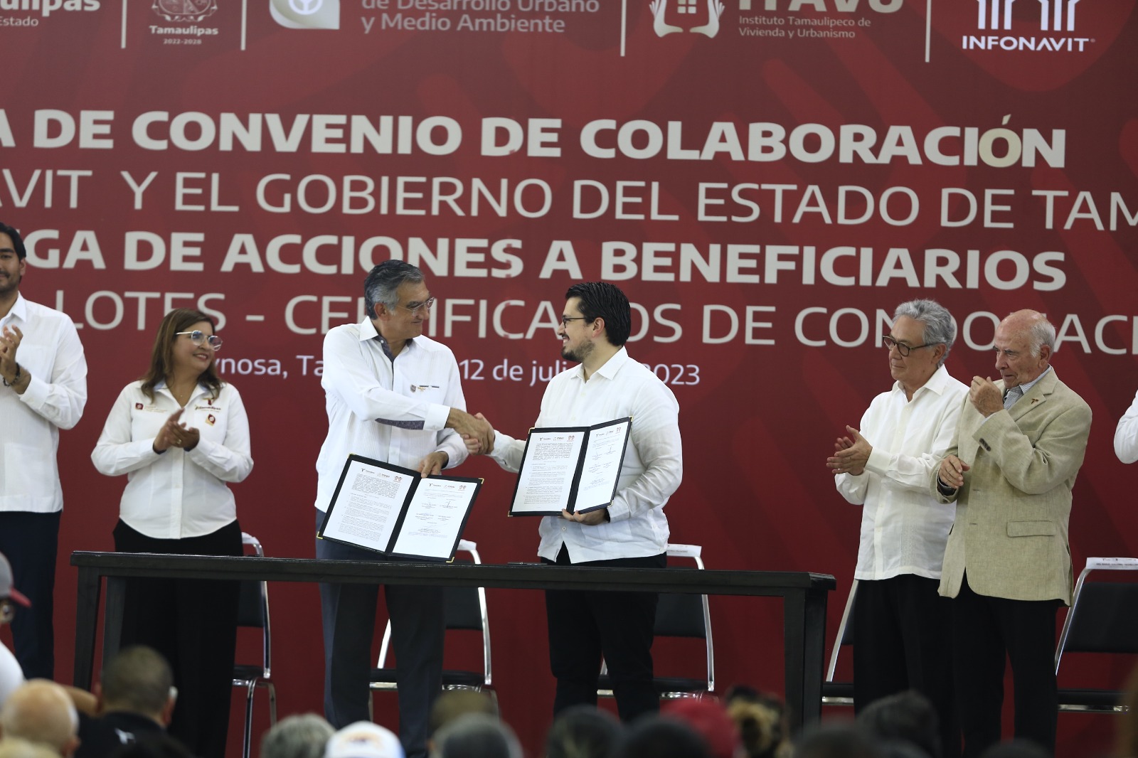Firman Tamaulipas e Infonavit convenio para beneficiar a 115 mil trabajadores