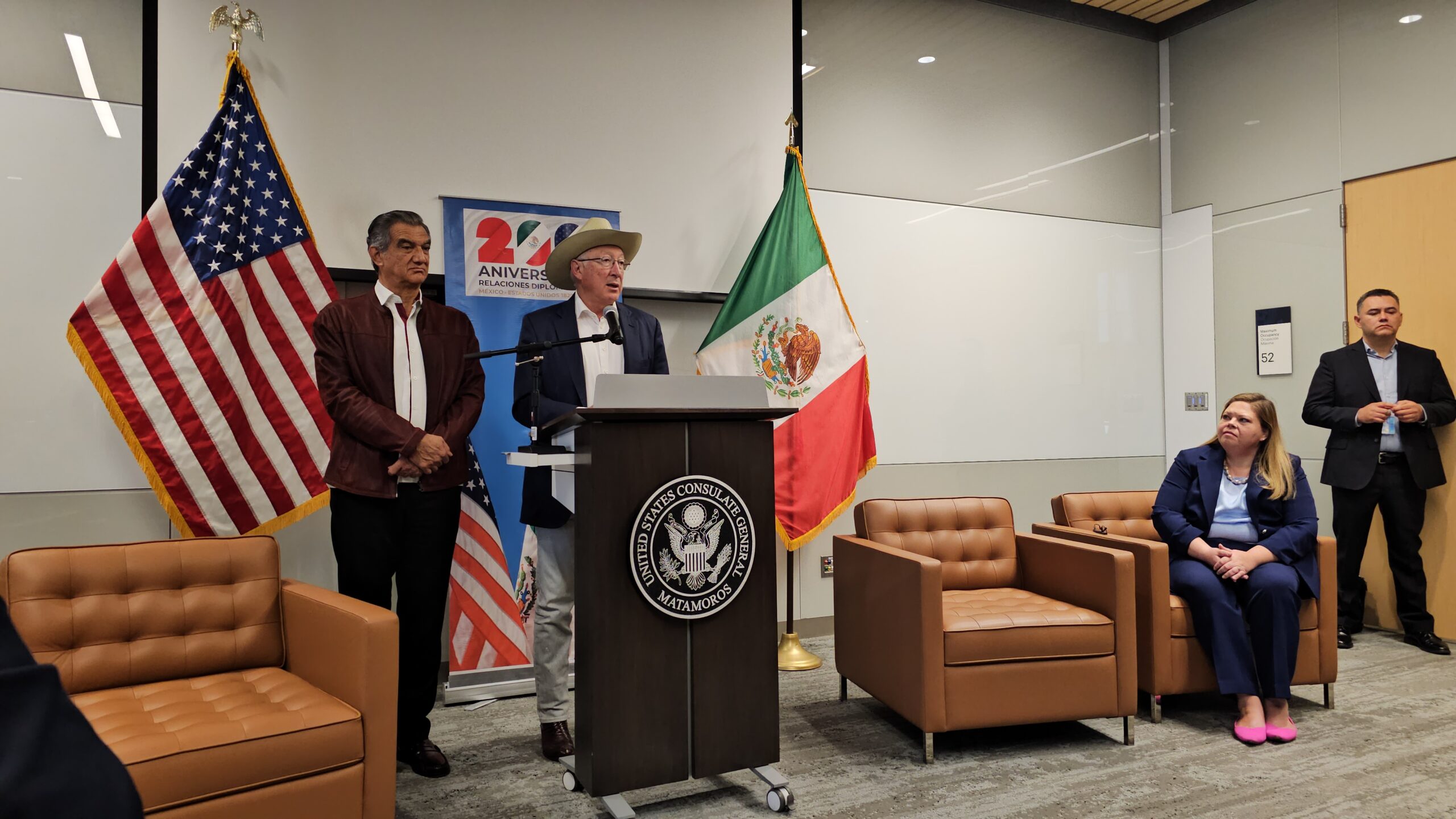 Gobernador de Tamaulipas y Embajador de EU coinciden que trabajo conjunto da mejor resultado