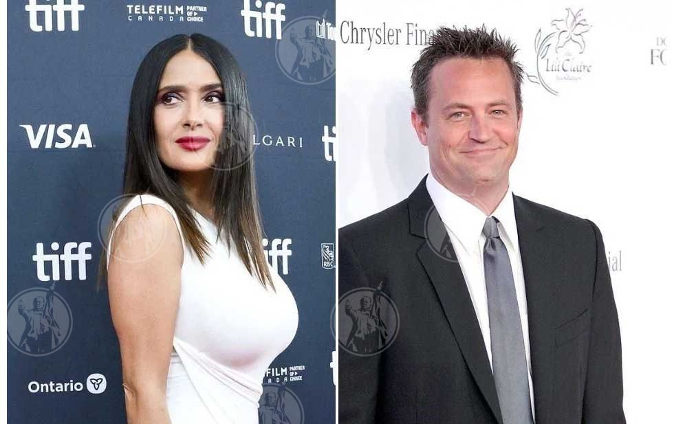 Recuerda Salma Hayek a Matthew Perry con mensaje en redes