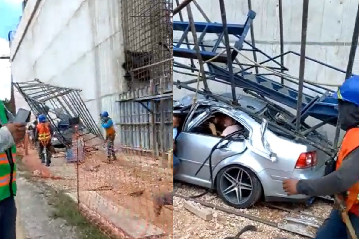 Colapsa estructura de puente del Tren Maya