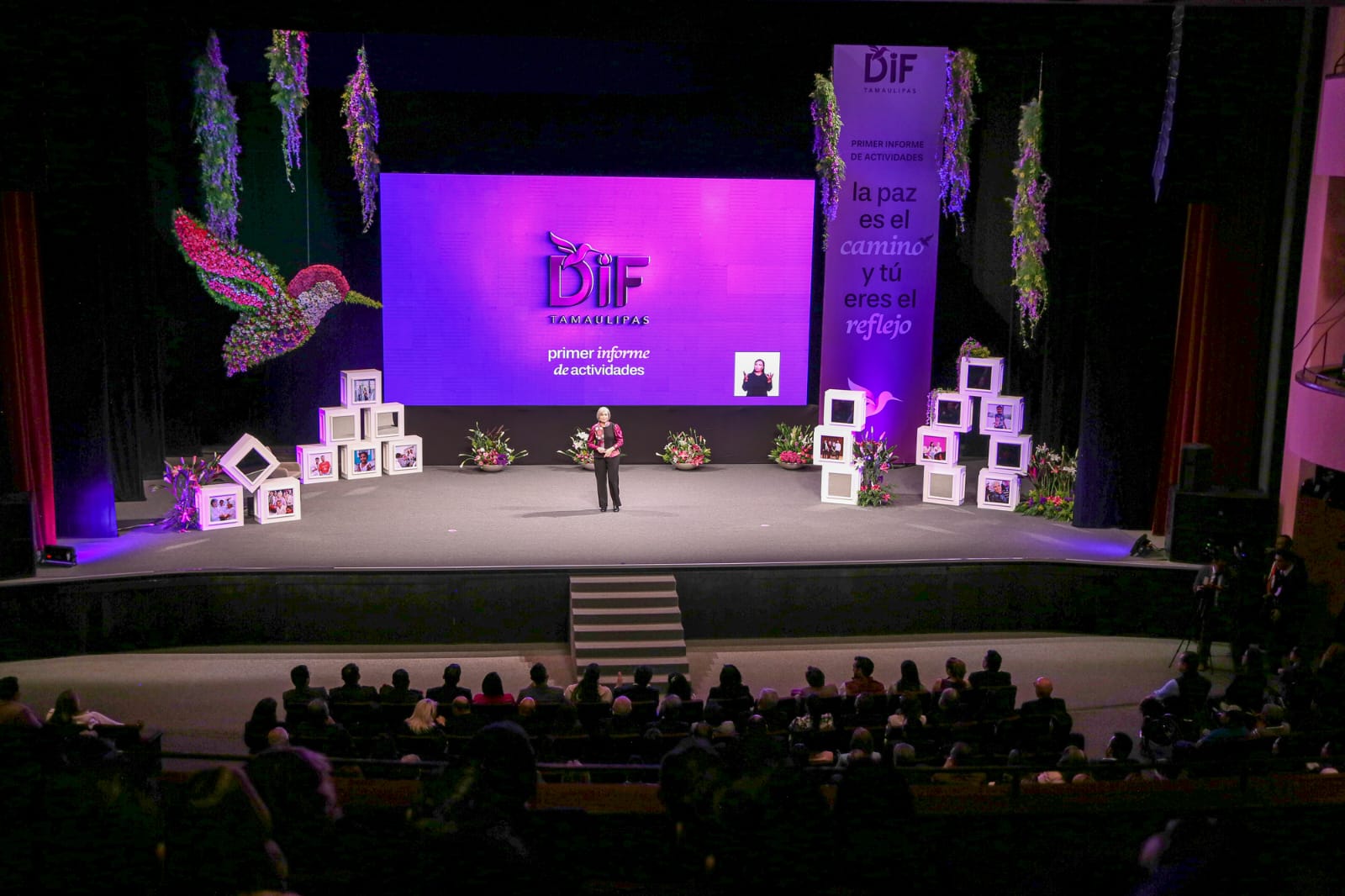 Rinde María de Villarreal su primer informe de actividades del DIF Tamaulipas