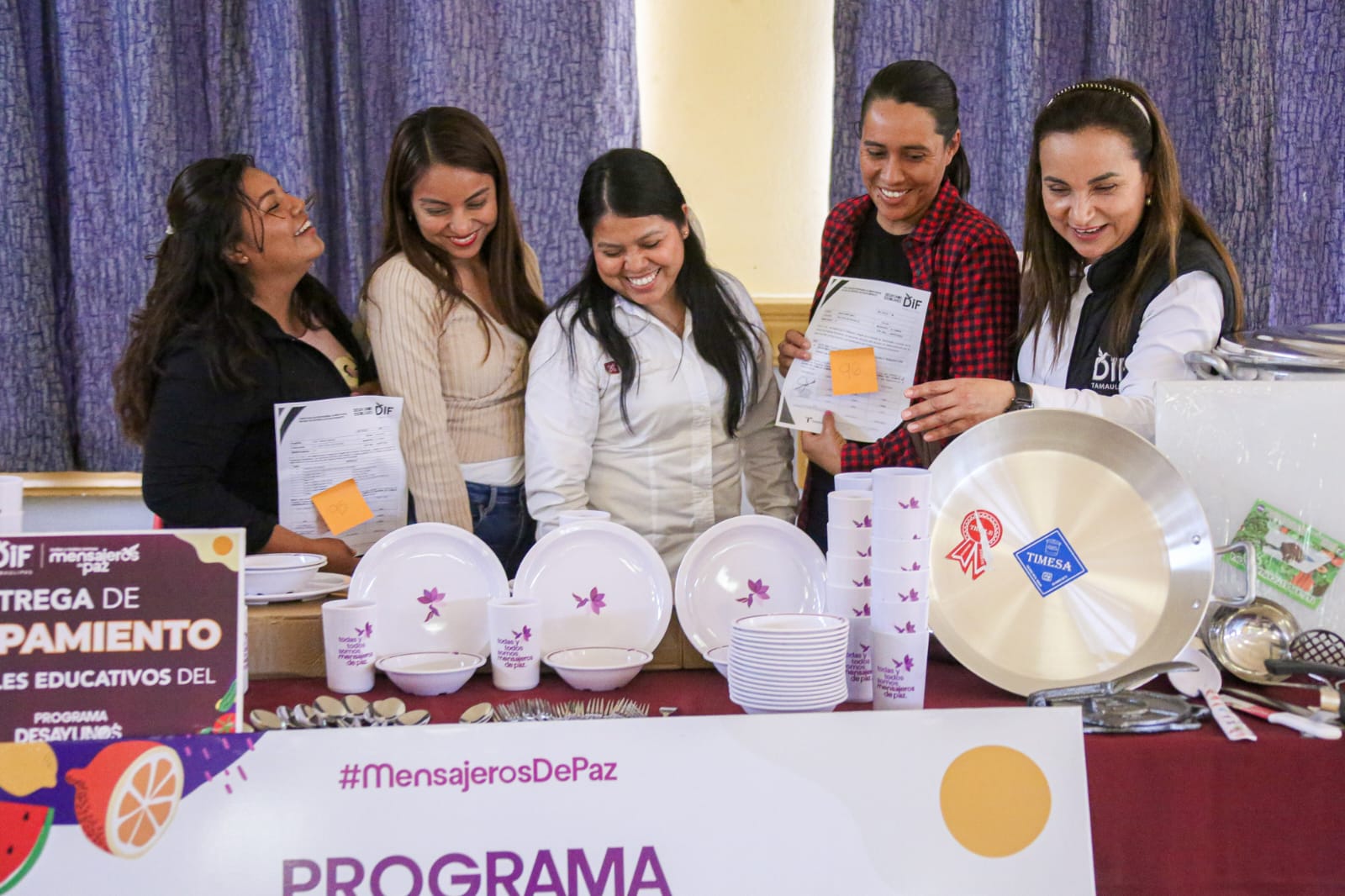 Equipa DIF Tamaulipas a desayunadores escolares y comedores comunitarios
