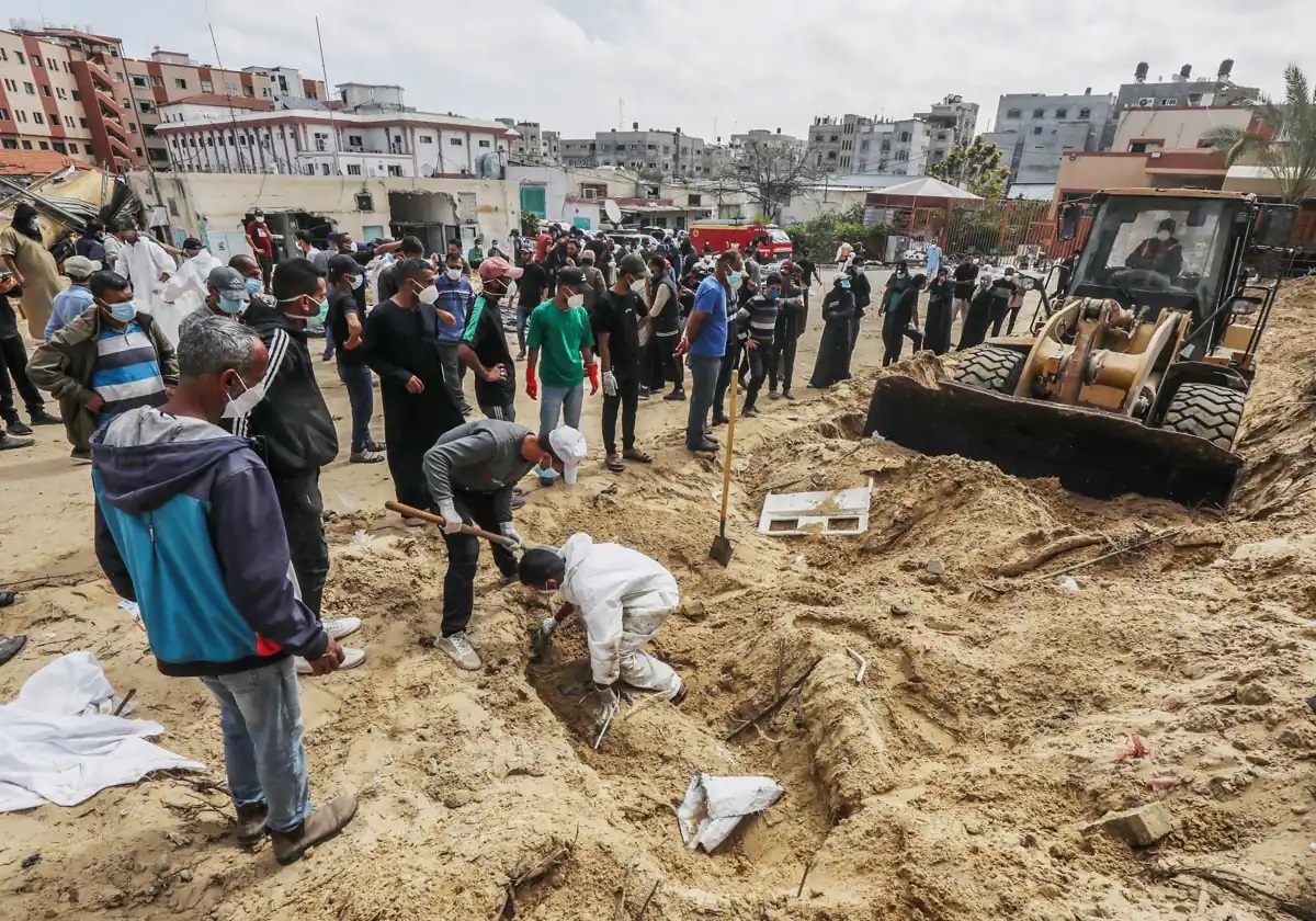 La ONU pidió examinar fosas halladas en hospitales de Gaza