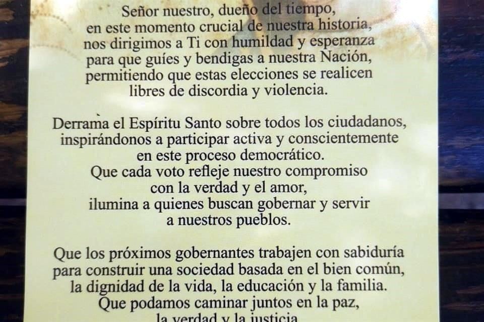 Pide Iglesia por elecciones sin violencia