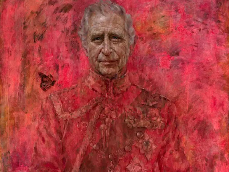 Tétrico retrato oficial del rey Carlos provoca polémica