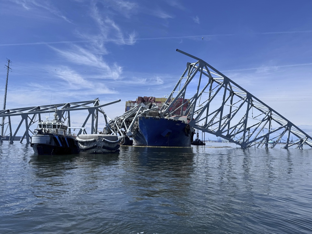 Serán destruidos los restos del puente colapsado en Baltimore