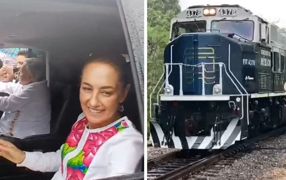 Viajan Sheinbaum y AMLO en el Tren Interoceánico