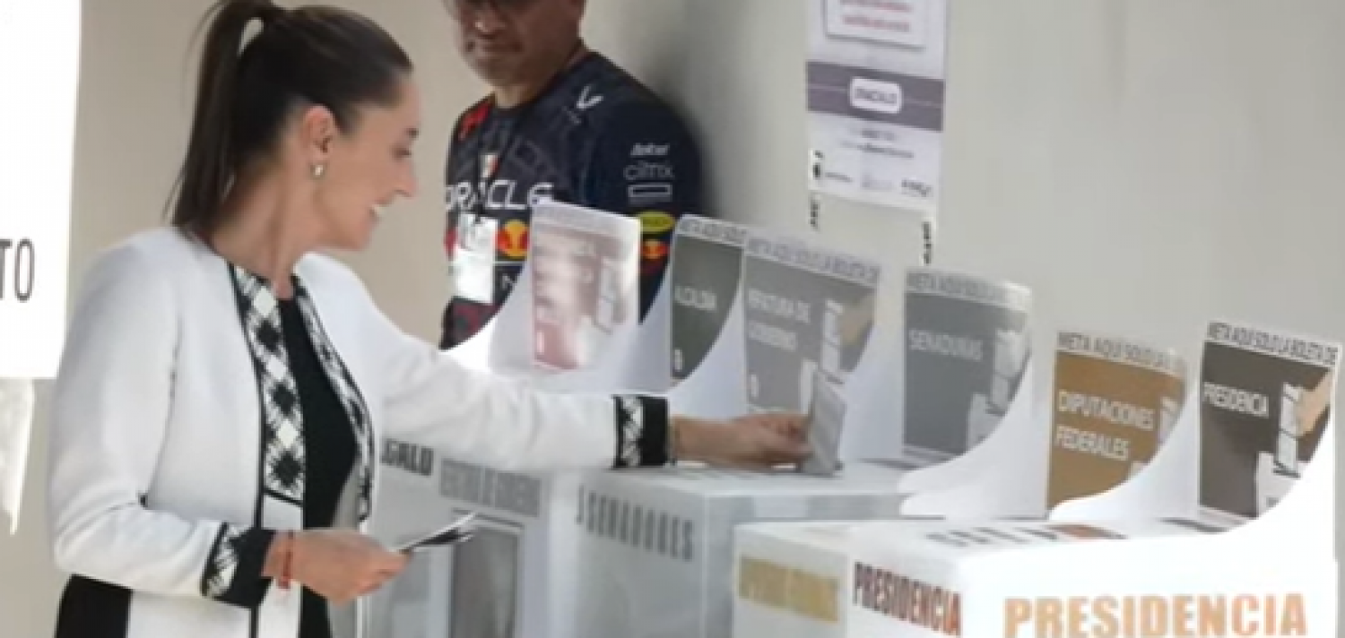 Claudia asiste a ejercer su voto: Alienta a los mexicanos a ejercer su derecho