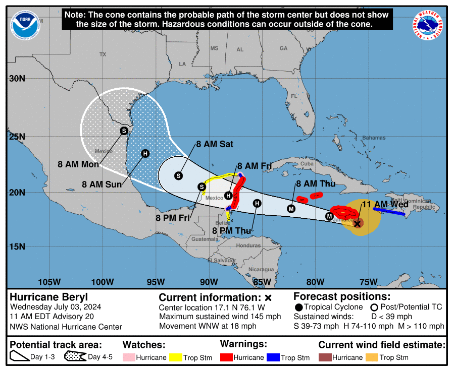Tamaulipas preparado para atender posible contingencia por “Beryl”