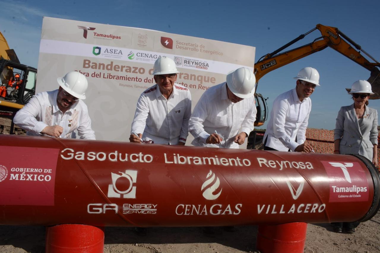 Inicia Américo construcción de gasoducto Libramiento en Reynosa