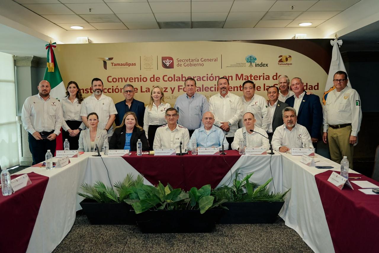 FIRMAN CONVENIO GOBIERNO DE TAMAULIPAS E INDEX REYNOSA