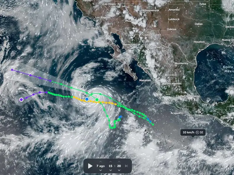 Tormenta tropical ‘Emilia’ se aleja de BCS; sigue aquí su trayectoria