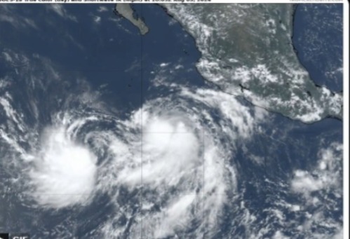 Tormentas Fabio y Emilia provocarían lluvias y oleaje alto en Baja California
