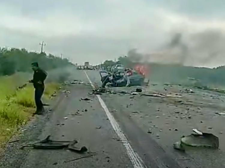 FATAL ACCIDENTE EN CARRETERA VICTORIA-MATAMOROS DEJA COMO RESULTADO TRES PERSONAS FALLECIDAS