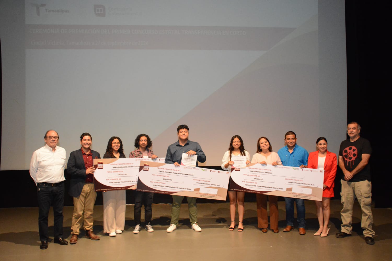 Premia Contraloría Gubernamental, a las y los ganadores de “Transparencia en Corto 2024”