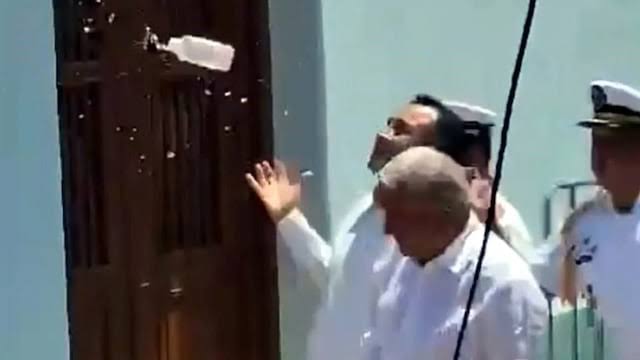“DICTADOR” AGREDEN A AMLO EN VERACRUZ