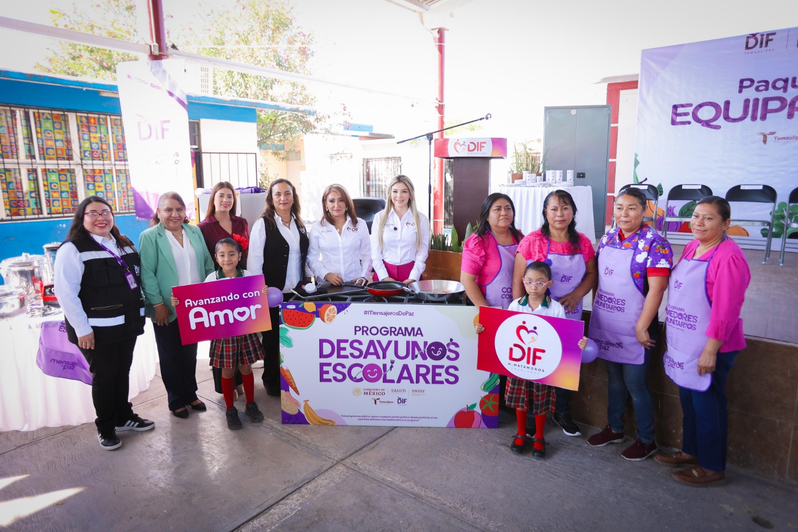 Equipa DIF Tamaulipas a desayunadores escolares y comedores comunitarios del estado