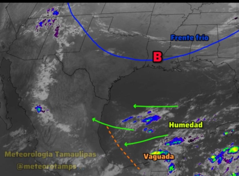 Frente frío traerá probabilidad de tormentas y chubascos en Texas y Golfo de México