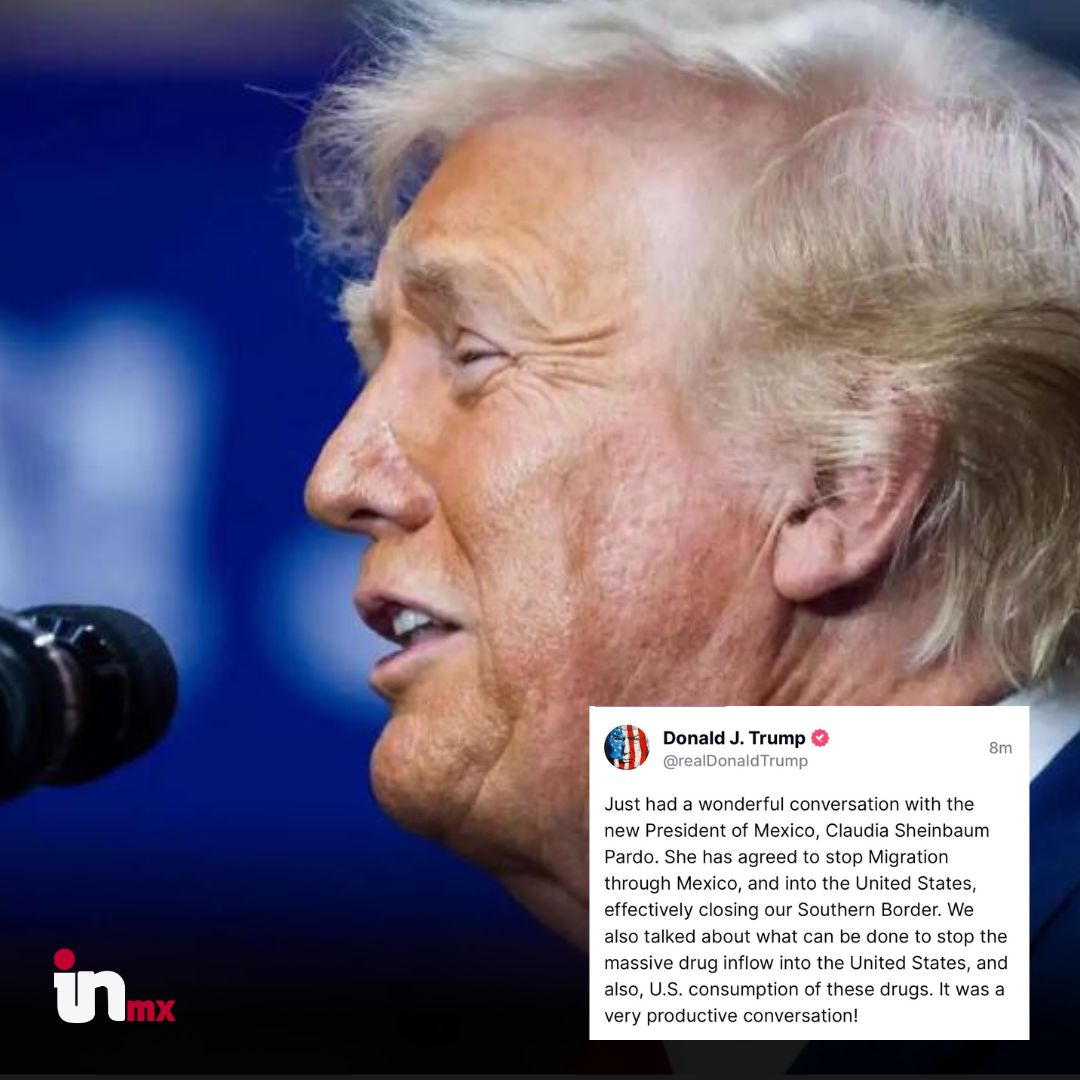 Trump asegura que acordó con Sheinbaum “detener la migración a través de México hacia los EE.UU.”