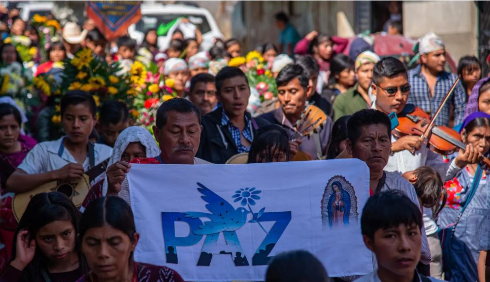 Peregrinación indígena exige paz y justicia en Chiapas