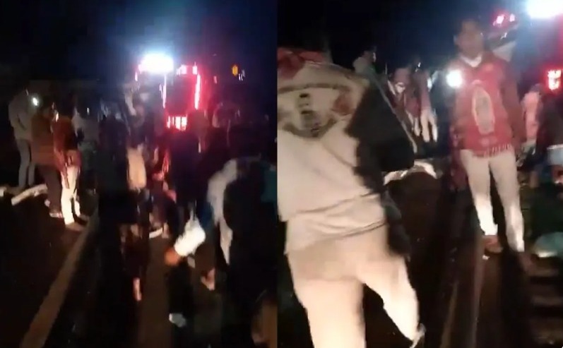 Tractocamión impacta a grupo de peregrinos en la México-Puebla: 10 heridos