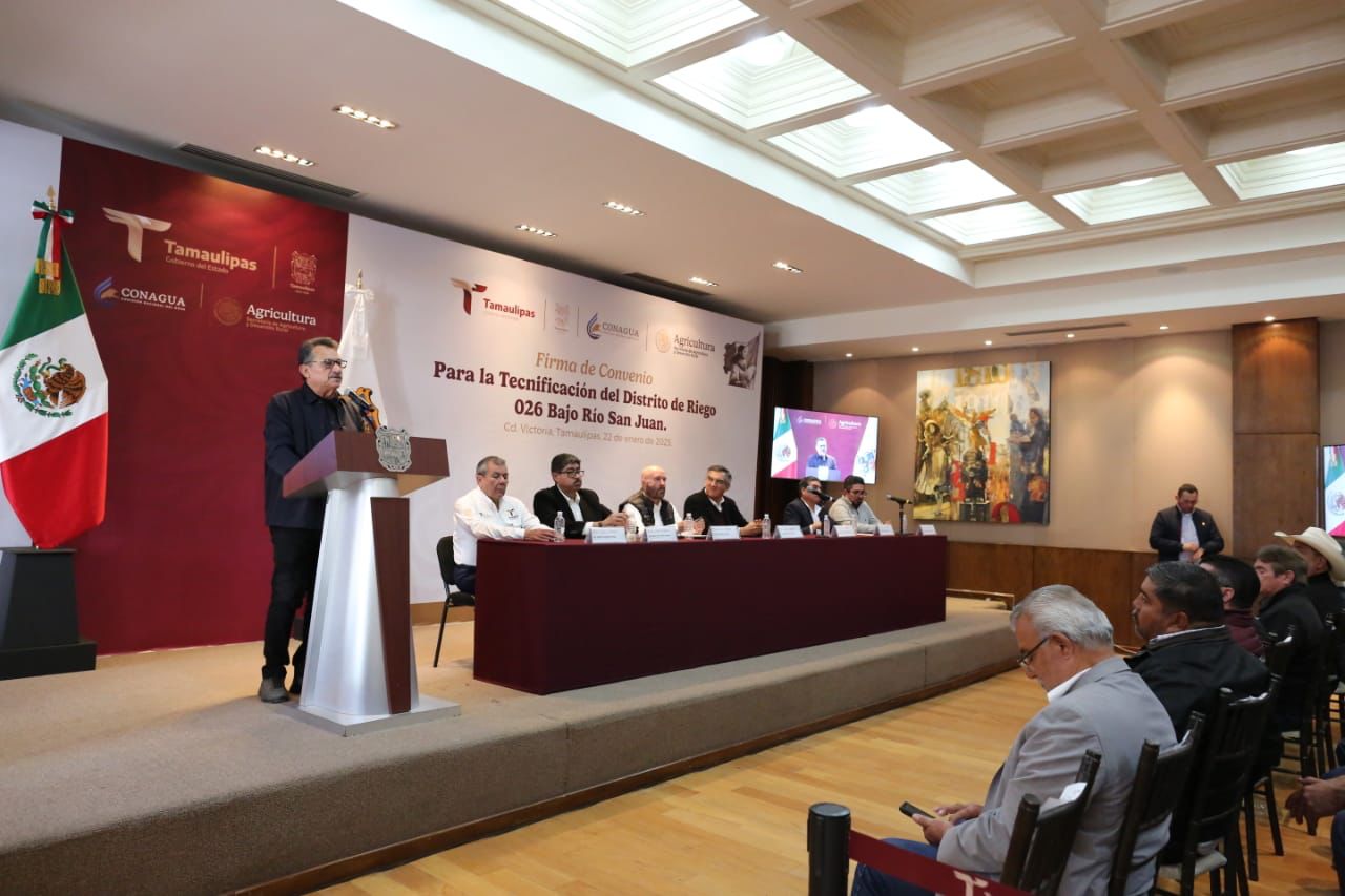 Firman trascendental acuerdo para tecnificar el Distrito de Riego 026