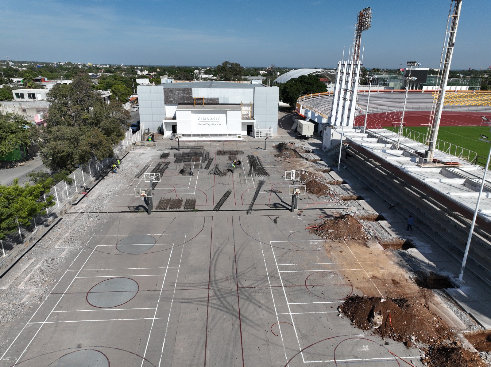 Con obra pública, se transforma la Unidad Deportiva “Adolfo Ruiz Cortines”