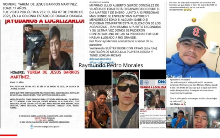 Alerta en Oaxaca: Desaparecen 14 jóvenestras irse de viaje