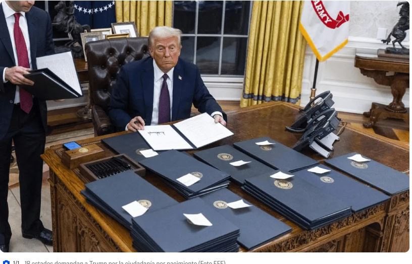 18 Estados demandan a Trump por buscar eliminar ciudadanía por nacimiento