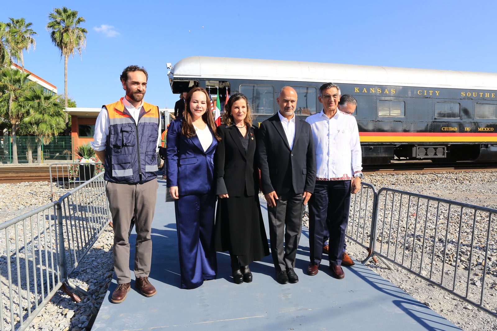 Inauguran Américo, SICT y CPKC, puente ferroviario que duplicará intercambio comercial