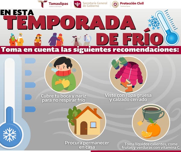 Exhorta Salud a la población a protegerse ante las bajas temperaturas