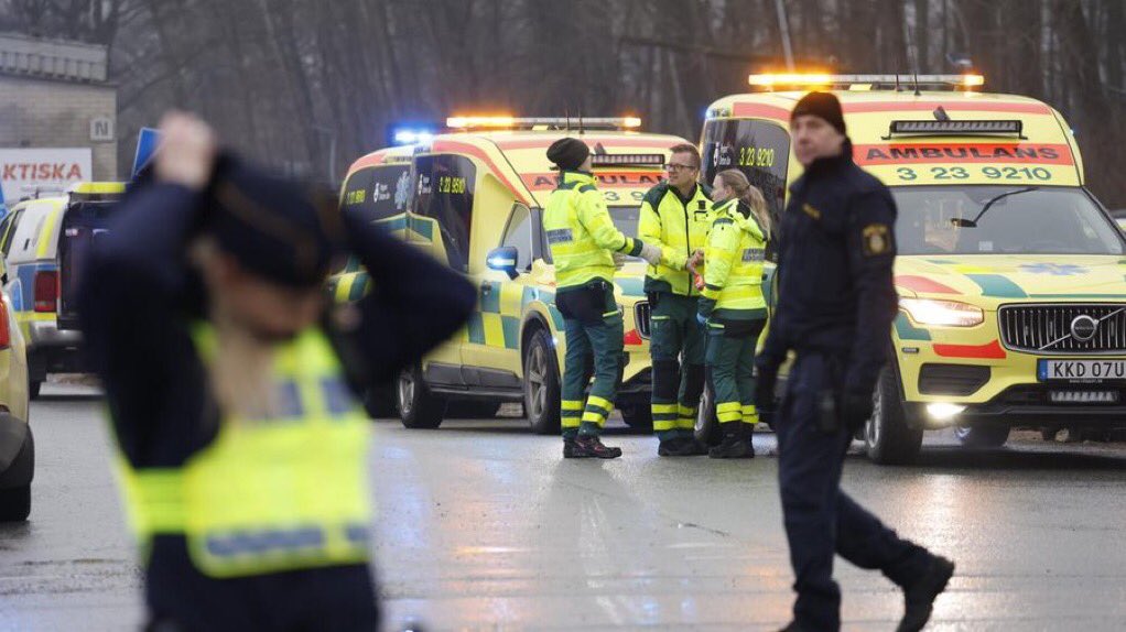Al menos 10 muertos en un tiroteo en una escuela para adultos en Suecia