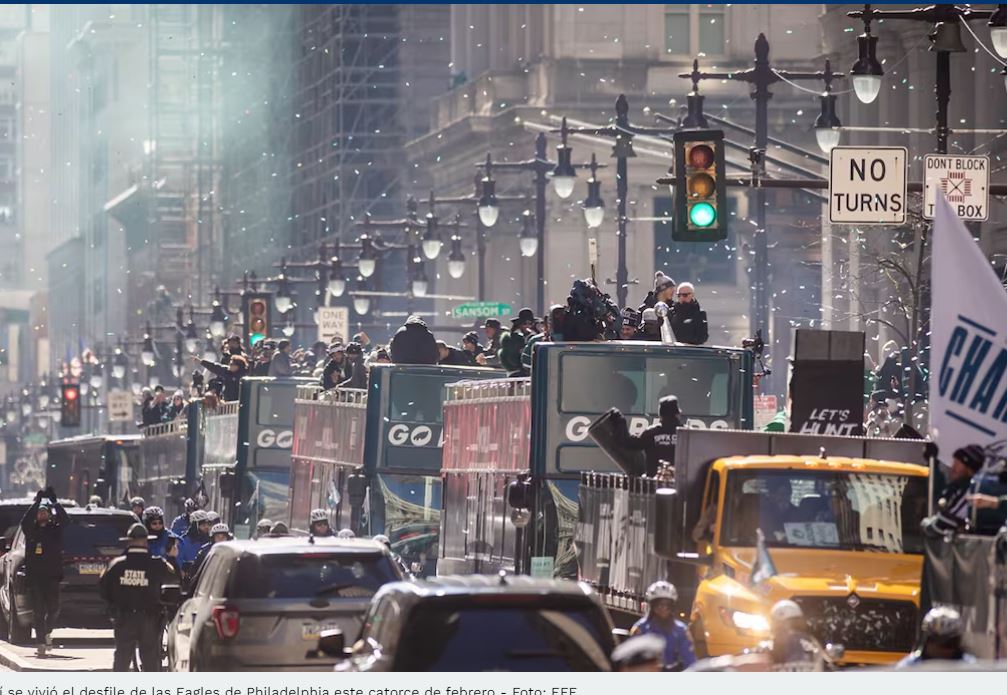 Tiroteo en desfile por la victoria de los Philadelphia Eagles; Deja dos personas heridas