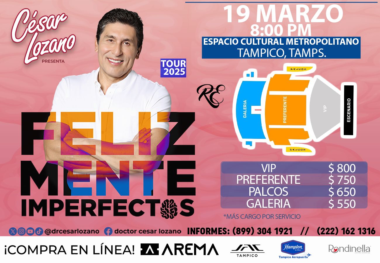 Invita DIF Tamaulipas a la conferencia Feliz Mente Imperfectos de César Lozano