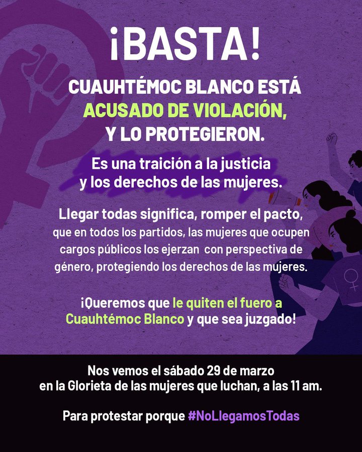 Convocan a marcha para exigir desafuero contra Cuauhtémoc Blanco