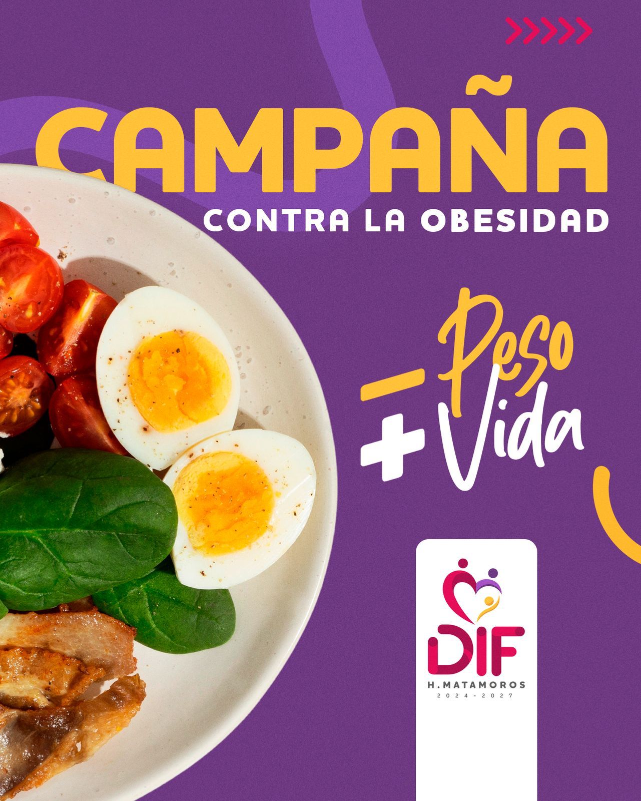 En el marco del Día Mundial contra la Obesidad DIF Matamoros emprende la campaña “- Peso + Vida”