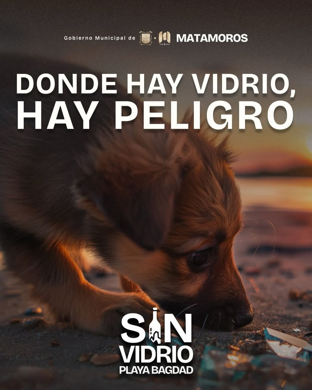 “Donde hay vidrio, hay peligro”: Gobierno de Matamoros invita a no llevar vidrio a la Playa Bagdad