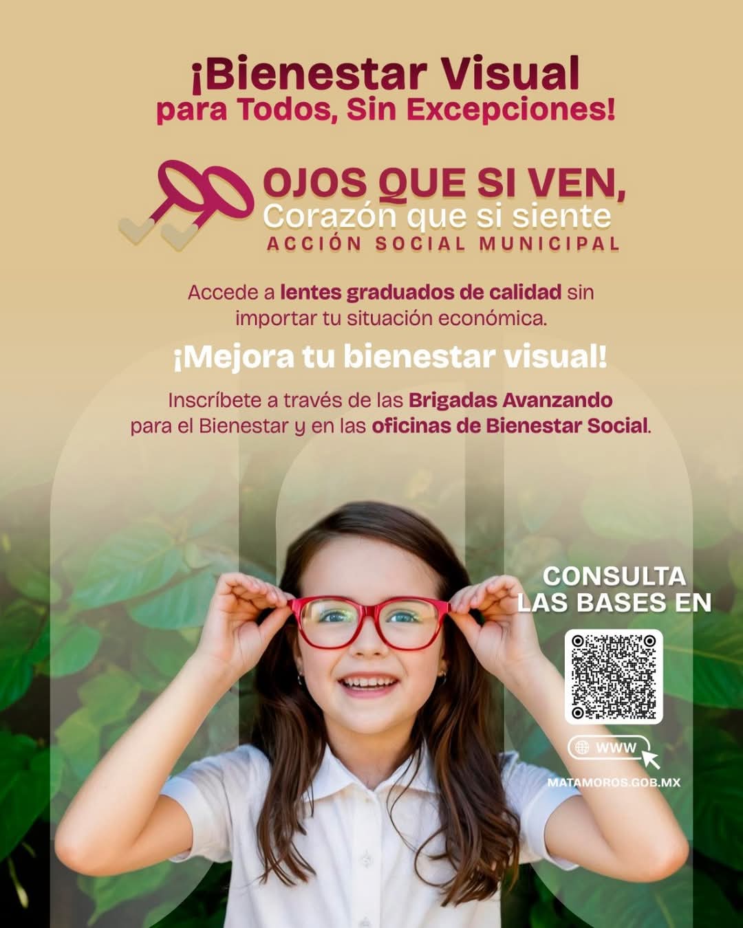 Invita Gobierno municipal a beneficiarse con el programa “ojos que si ven, corazón que si siente”
