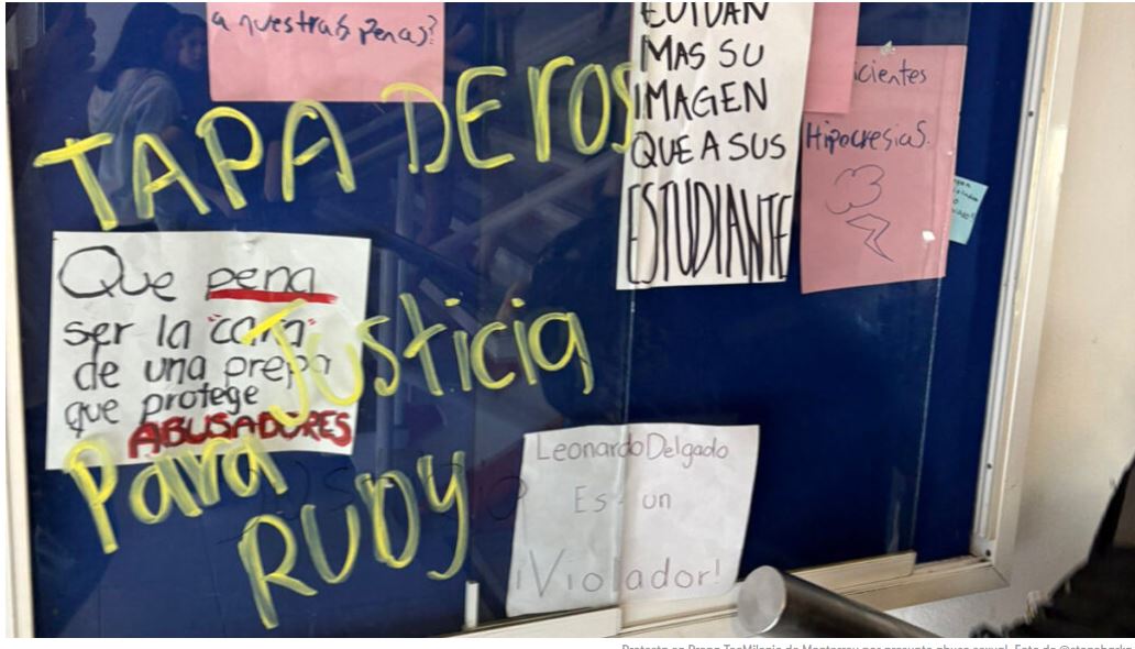 Denuncian abuso sexual en TecMilenio de Monterrey; estudiantes protestan
