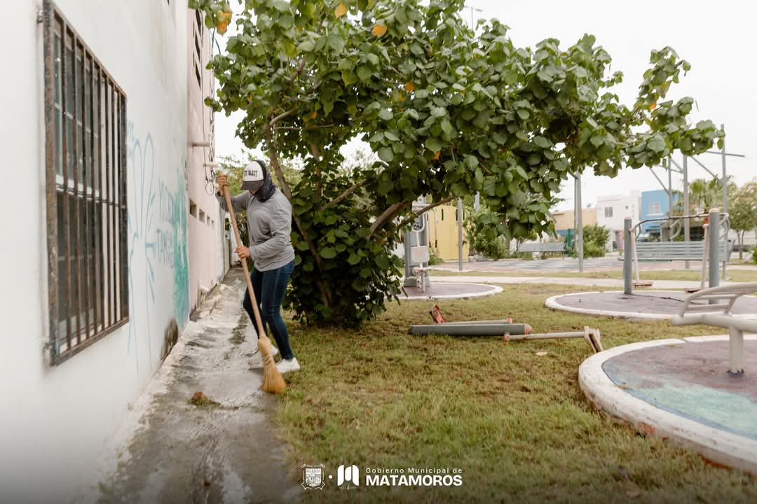 Gobierno de Matamoros informa sobre trabajos de limpieza y rehabilitación en la ciudad